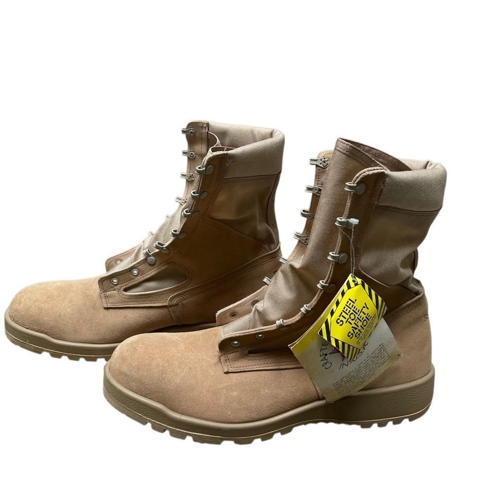 Belleville Mens Tan 300 DES ST Steel Toe Military Tactical Combat Boots 15R NEW